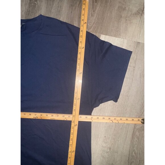 Gildan Ultra Cotton T-Shirt 2XL Navy Blue Short Sleeve Crew Neck - Picture 7 of 7